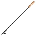 Fire Poker for Fire Pit, 32 inch Fireplace Poker Premium Solid Steel Fire Pit Poker Campfire Poker for Fireplace Camping Wood Stove Indoor and Outdoor - Rust Resistant Black Finish