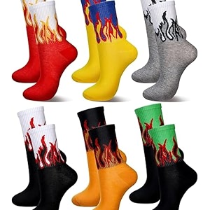 FIRE SOCKS Women Flame Socks Fashion Men