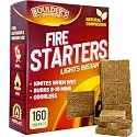 Fire Starter Cubes, 160 pcs - Bulk Pack - Firestarter Squares for Fireplace, Fire Pit, Wood Stove, BBQ, Charcoal, Pellets, Logs, Sticks Ignition - Natural, Odorless & Waterproof, Indoor & Outdoor