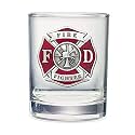 Firefighter Double Old fashioned Glass - Enamel Red