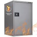 FireKing FireShield Fire Rated Storage Cabinet, Key Lock, Silver