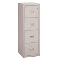 FireKing Turtle Vertical 4 Drawer Fire Rated File Cabinet, Platinum