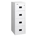 FireKing Turtle Vertical 4 Drawer Fire Rated File Cabinet, Arctic White