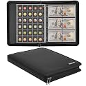 Fireproof Coin Collection Album for Collectors 300 Pockets Coins Album
