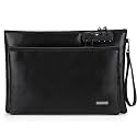 Fireproof Document Bag, Fireproof Money Bag with Lock and Zipper for Cash, FireproofBag Money Pouch, Fire Safe CashBag BankerBag, Notary Supplies (black, Large)