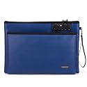 Fireproof Document Bag, Fireproof Money Bag with Lock and Zipper for Cash, FireproofBag Money Pouch, Fire Safe CashBag BankerBag, Notary Supplies (blue, Large)
