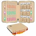 Fireproof Key Organizer Case with 54 Tags and 9 Key Fob Pockets