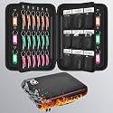 Fireproof Key Organizer Case with 54 Tags and 9 Key Fob Pockets