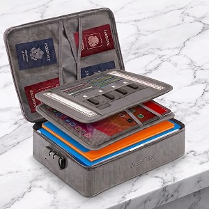 Fireproof Waterproof Document Bag with Lock -