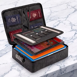 Fireproof Waterproof Document Bag with Lock -