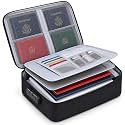 Fireproof Waterproof Document Organizer Bag with Lock & Multilayer