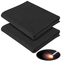 Fireproof Welding Blanket, 2-Pack 20 x 24 in, 5mm Carbon Felt Heat Shield Soldering Mat, 1800°F Flame Retardant Insulation Pad for Welding, Brazing, Plumbing, Automotive Repair, Black