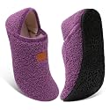 Fires Womens Mens Slippers with Rubber Sole Soft-Lightweight House Slipper Socks Around House Shoes Non Slip Indoor/Outdoor