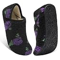 Fires Womens Mens Slippers with Rubber Sole Soft-Lightweight House Slipper Socks Around House Shoes Non Slip Indoor/Outdoor