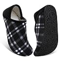 Fires Womens Mens Slippers with Rubber Sole Soft-Lightweight House Slipper Socks Around House Shoes Non Slip Indoor/Outdoor