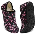 Fires Womens Mens Slippers with Rubber Sole Soft-Lightweight House Slipper Socks Around House Shoes Non Slip Indoor/Outdoor