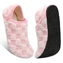 Fires Womens Mens Slippers with Rubber Sole Soft-Lightweight House Slipper Socks Around House Shoes Non Slip Indoor/Outdoor