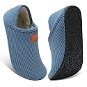 Fires Womens Mens Slippers with Rubber Sole Soft-Lightweight House Slipper Socks Around House Shoes Non Slip Indoor/Outdoor