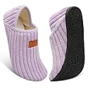 Fires Womens Mens Slippers with Rubber Sole Soft-Lightweight House Slipper Socks Around House Shoes Non Slip Indoor/Outdoor