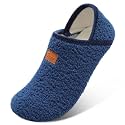 Fires Womens Mens Slippers with Rubber Sole Soft-Lightweight House Slipper Socks Around House Shoes Non Slip Indoor/Outdoor