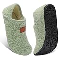 Fires Womens Mens Slippers with Rubber Sole Soft-Lightweight House Slipper Socks Around House Shoes Non Slip Indoor/Outdoor