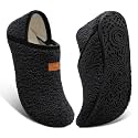 Fires Womens Mens Slippers with Rubber Sole Soft-Lightweight House Slipper Socks Around House Shoes Non Slip Indoor/Outdoor