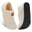 Fires Womens Mens Slippers with Rubber Sole Soft-Lightweight House Slipper Socks Around House Shoes Non Slip Indoor/Outdoor