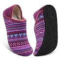 Fires Womens Mens Slippers with Rubber Sole Soft-Lightweight House Slipper Socks Around House Shoes Non Slip Indoor/Outdoor