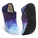 Fires Womens Mens Slippers with Rubber Sole Soft-Lightweight House Slipper Socks Around House Shoes Non Slip Indoor/Outdoor