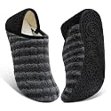 Fires Womens Mens Slippers with Rubber Sole Soft-Lightweight House Slipper Socks Around House Shoes Non Slip Indoor/Outdoor