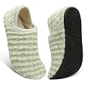 Fires Womens Mens Slippers with Rubber Sole Soft-Lightweight House Slipper Socks Around House Shoes Non Slip Indoor/Outdoor