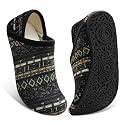 Fires Womens Mens Slippers with Rubber Sole Soft-Lightweight House Slipper Socks Around House Shoes Non Slip Indoor/Outdoor