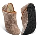 Fires Womens Mens Slippers with Rubber Sole Soft-Lightweight House Slipper Socks Around House Shoes Non Slip Indoor/Outdoor