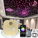 FIREWORK Twinkle 16W RGBW Starlight Headliner Kit, 550pcs 0.03in 13.1ft/4m Fiber Optic Star Lights for Car Home Ceiling with Music Mode &amp; Bluetooth APP/Remote Control