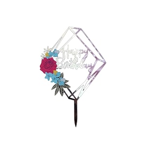 firmer happy birthday cake topper  acrylic decorating items for birthday  birthday cake decoration accessories for girls boys adults multicolor