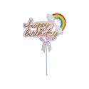 Firmer Happy Birthday Cake Topper | Acrylic Decorating Items |Birthday Theme | Birthday Cake Decoration Accessories For Girls Boys Adults| Multicolor
