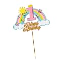 Firmer Happy Birthday Cake Topper | Acrylic Decorating Items |Birthday Theme | Birthday Cake Decoration Accessories For Girls Boys Adults| Multicolor