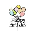 Firmer Happy Birthday Cake Topper | Acrylic Decorating Items |Birthday Theme | Birthday Cake Decoration Accessories For Girls Boys Adults| Multicolor
