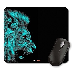 Rectangle Mouse Pad Anti Slip Rubber Lion