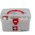 First Aid Box,Medicine Storage Box,Medicine Box, Multi Utility Storage with Handle|| Unbreakable Material| Detachable Tray | Emergency Cabinet nizer |Medicine nizer (17 -P2334)