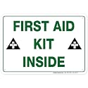 First Aid Kit Inside Sign, 10x7 Inches, 55 mil thick HDPE (high density
