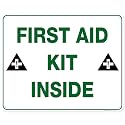 First Aid Kit Inside Sign, 24x30 Inches, 55 mil thick HDPE (high density