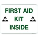 First Aid Kit Inside Sign, 24x30 Inches, Rust Free .063 Aluminum, Fade