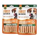 Dog Treats for Adult Dog &amp; Puppy – Healthy Chews Chicken &amp; Cod Fish Jerky for Dogs, Small Dogs &amp; Shih Tzu | Dog Snacks &amp; Puppy Treats – Chicken &amp; Cod Sandwich (70g) x2
