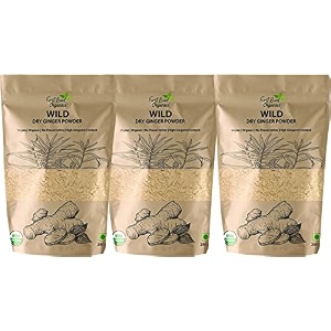 first bud organics dry ginger powder  high gingerol content  organic ginger powder 250 gm pack of 3