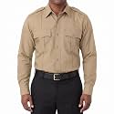 First Class 100% Polyester Short &amp; Long Sleeve Zippered Uniform Shirt 4 Pocket Hidden, Law Enforcement BDU Zipper Closure.