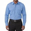 First Class 100% Polyester Short &amp; Long Sleeve Zippered Uniform Shirt 4 Pocket Hidden, Law Enforcement BDU Zipper Closure.