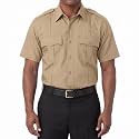 First Class 100% Polyester Short &amp; Long Sleeve Zippered Uniform Shirt 4 Pocket Hidden, Law Enforcement BDU Zipper Closure.