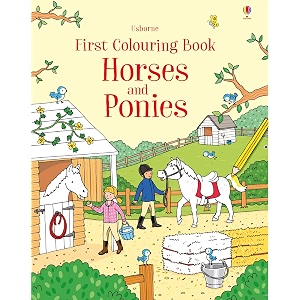 first colouring book horses and ponies