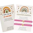 First Day of Kindergarten Bracelets for Mommy and Me Back To School Gift Matching Bracelets, Mother Daughter Bracelets Pre-K Gifts for Girls Boys, Heart Wish Adjustable Bracelets